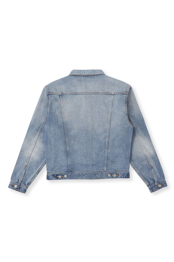 Stone Wash Denim Jacket Blue