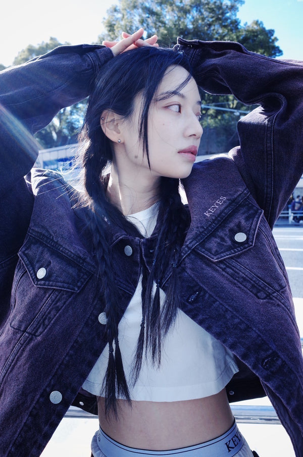 Stone Wash Denim Jacket Blue