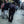 Load image into Gallery viewer, Stone Wash Saide Zip Denim Pants Black
