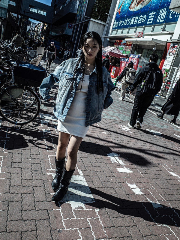 Stone Wash Denim Jacket Blue