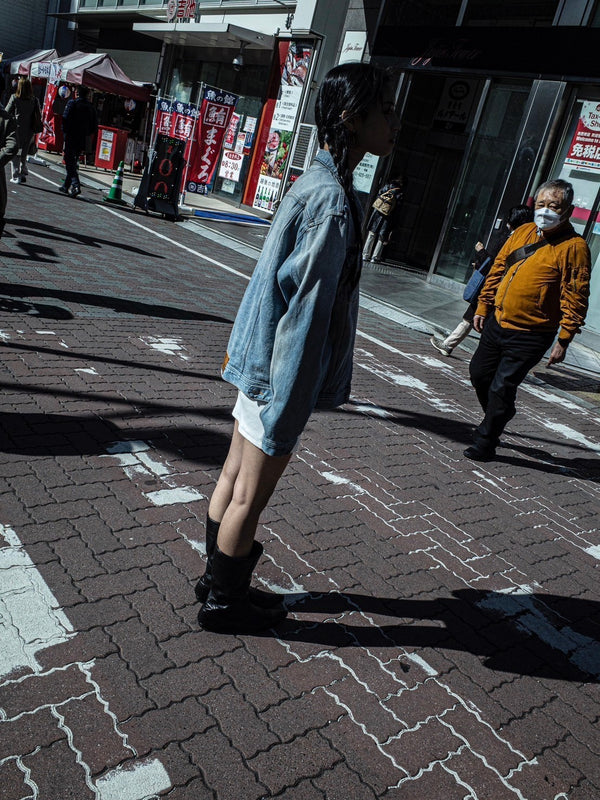 Stone Wash Denim Jacket Blue