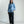 Load image into Gallery viewer, Pixel Key Embroidery Dress Shirt Blue
