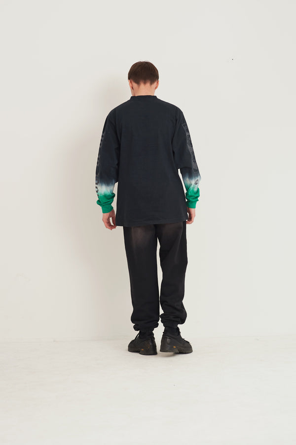 Arm Gradation Long Tee Black