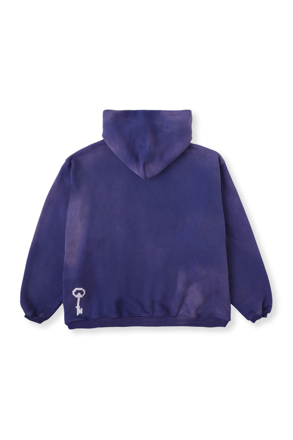 GROOVE ALL NIGHT Stone Wash  Hoodie Purple