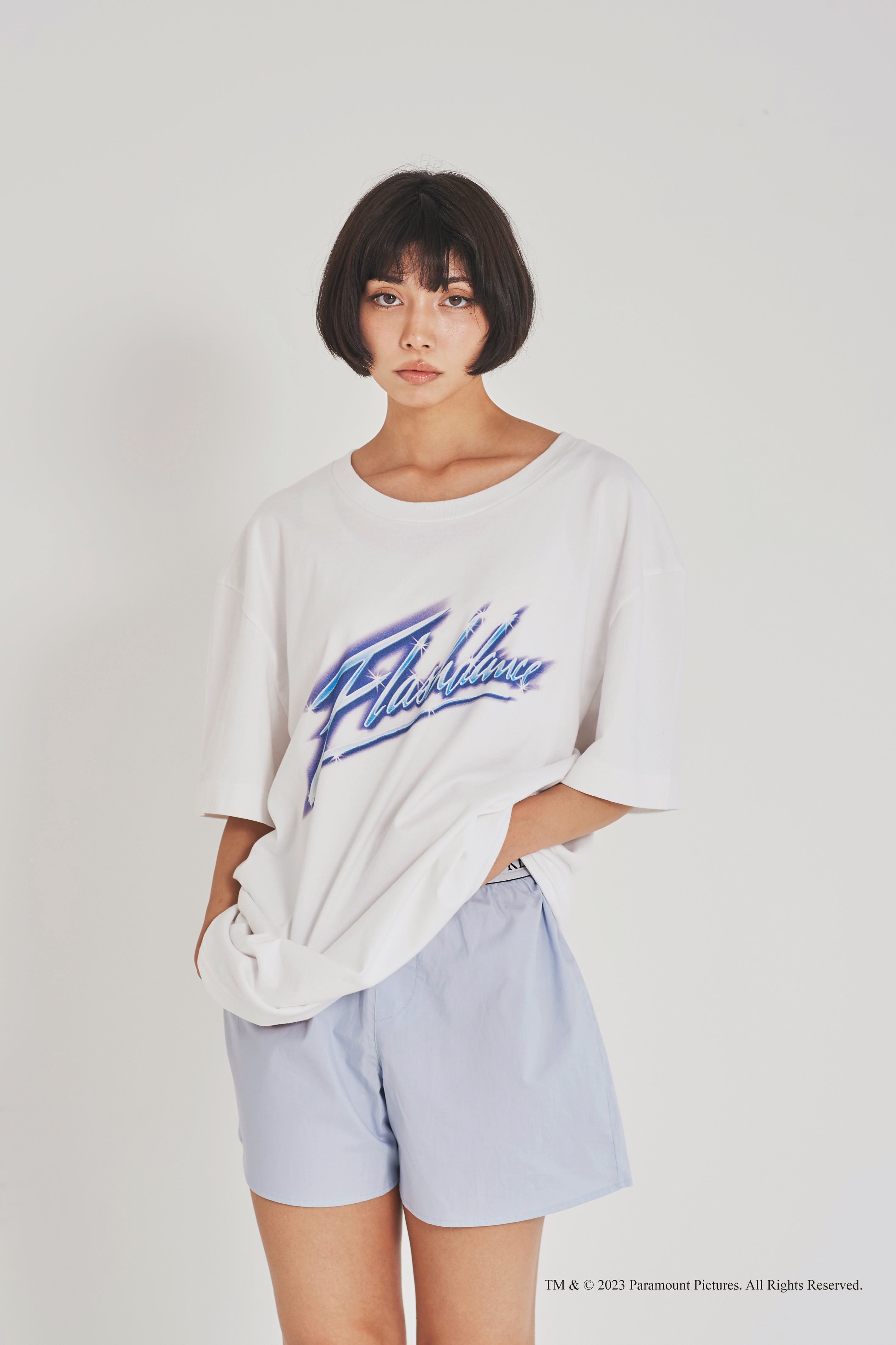 ★LUVISTRUE★SM STRAIGHT LOGO TEE(WHITE)★正規品/直送料込 Uniques / Trademark Tee - White x Black - - HighLife Online