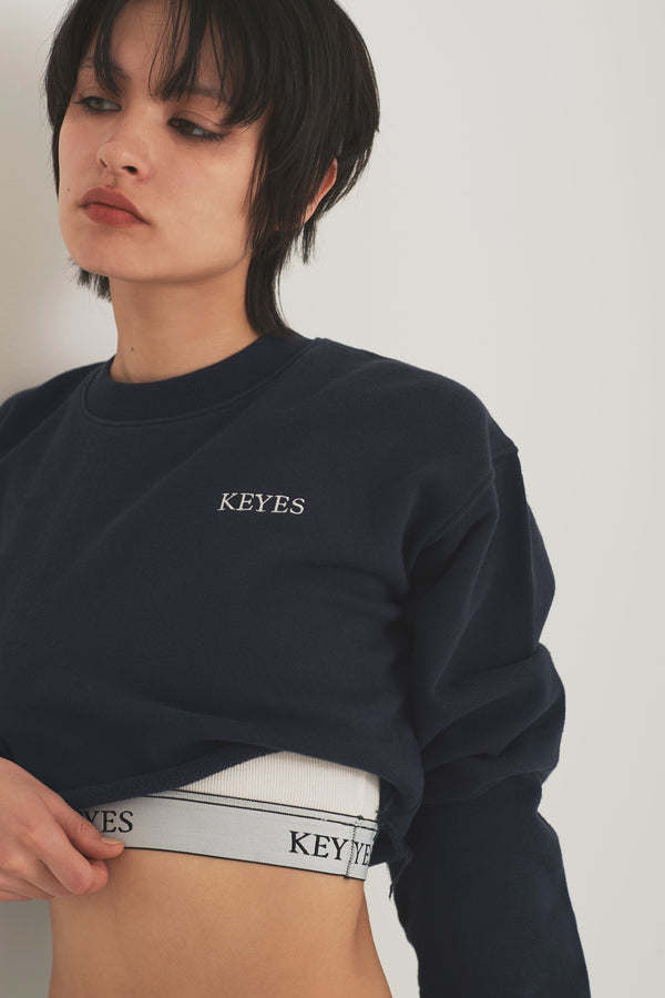 KEYES Embroidery Short Length Trainer Navy